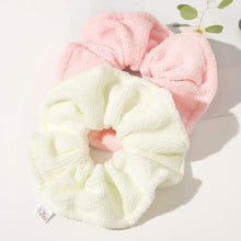 Load image into Gallery viewer, Ivyu Microfiber Hair Drying Scrunchies Towel Fiber - Buns Large Big Jumbo Scrunchie for Curl Hair for Shower Wet Anti Frizz Hair Products Absorbent Fast Terry Cloth Sleep Scrunchy Gift for Women Girls
