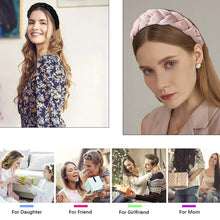 Load image into Gallery viewer, Headbands Women Hair Head Hands Braided Head Band Twist Hairbands for Girls Black Pink Gray White Hair Band
