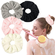 Load image into Gallery viewer, Ivyu Microfiber Hair Drying Scrunchies Towel Fiber - Buns Large Big Jumbo Scrunchie for Curl Hair for Shower Wet Anti Frizz Hair Products Absorbent Fast Terry Cloth Sleep Scrunchy Gift for Women Girls
