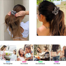 将图片加载到图库查看器，Scrunchies Hair Ties for Girls Women Elastics Bands Ponytail Holder Pack of Neutral Hair Accessories Big Large Scrunchie Cute Hairties for Thick Hair
