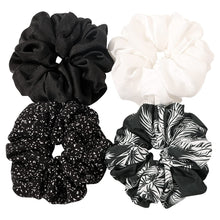 Load image into Gallery viewer, Scrunchies Hair Ties for Women - Big Silk Satin Scrunchie Exra Large Jumbo Gaint Oversized Black Scrunchy for Curl Thick Hair Ligas Para el Cabello De Mujer Decoration Hair Accessories Gift for Girls

