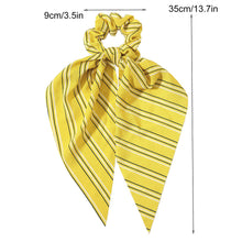 Load image into Gallery viewer, Hair Scarf Scrunchies Ties - 12 Pcs Scrunchy for Women Girls Chiffon Floral Bow Ribbon Scrunchy with Tails or Thick Curl Hair No Crease Hair Bands Ponytail Holder Scrunchie 2 in 1 Vintage Accessories
