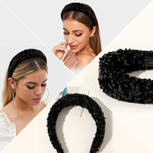 将图片加载到图库查看器，Ivyu Headbands Black Diademas Para Mujer De Moda Padded Headband
