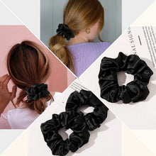 Load image into Gallery viewer, Scrunchies Hair Ties Satin Scrunchies Soft than Silk Scrunchies Elastics Bands Ponytail Holder Pack of Neutral Scrubchy Hair Accessories Women Girls (8pcs)
