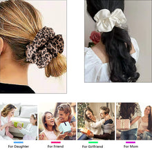 Load image into Gallery viewer, Scrunchies Hair Ties for Women Big Silk Satin Scrunchie Large Oversized Ligas Para el Cabello De Mujer Decorations Cute Jumbo Coth Ponytail Hair Scrunchy Giant Purple Hair Accessories Gift for Girls
